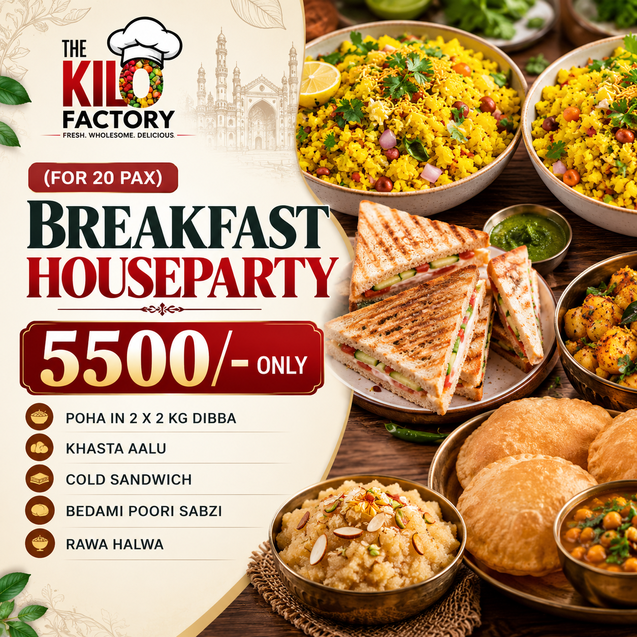 Breakfast House Party (For 20 Pax)