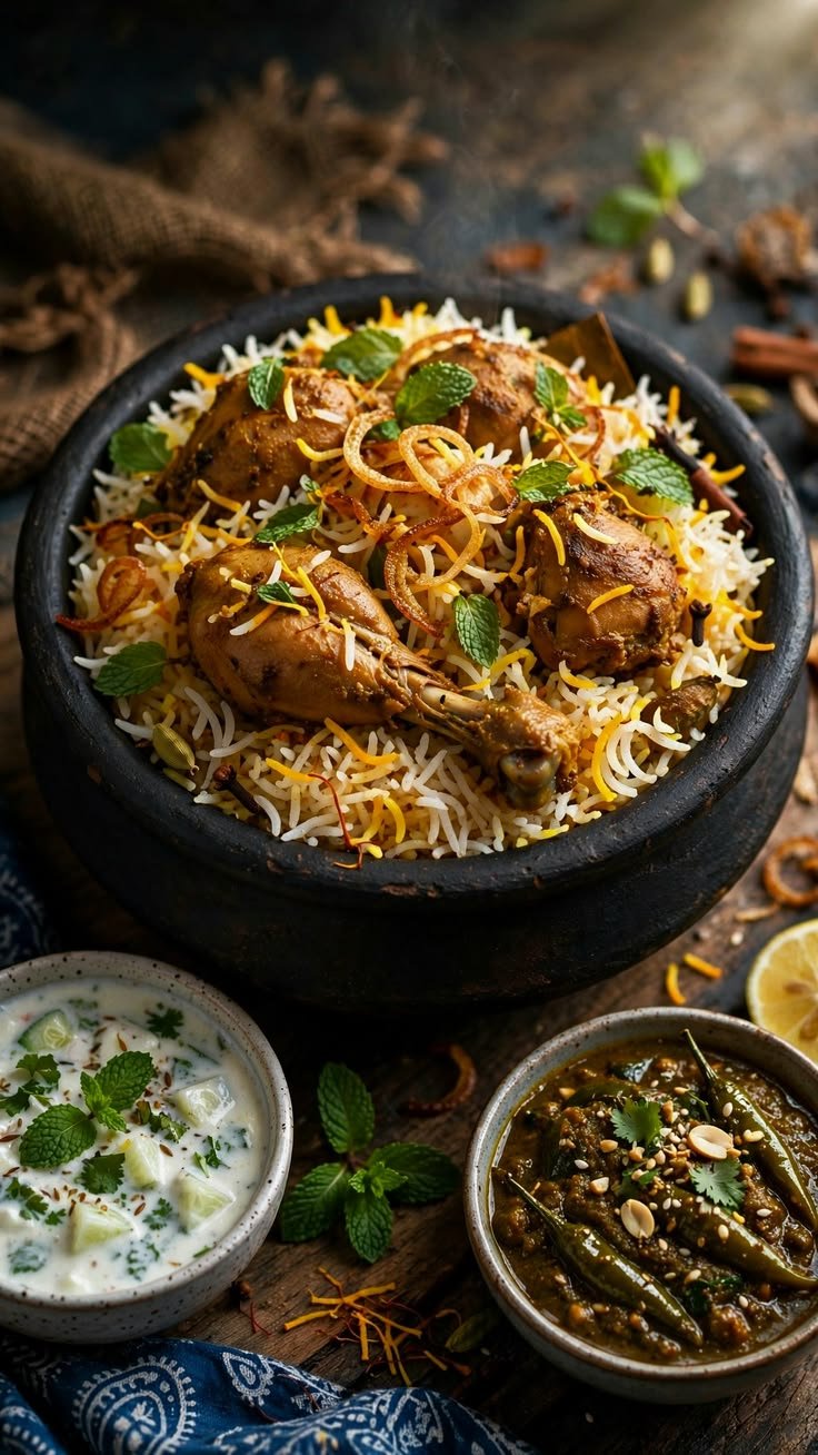 Hyderabadi Chicken Dum Biryani